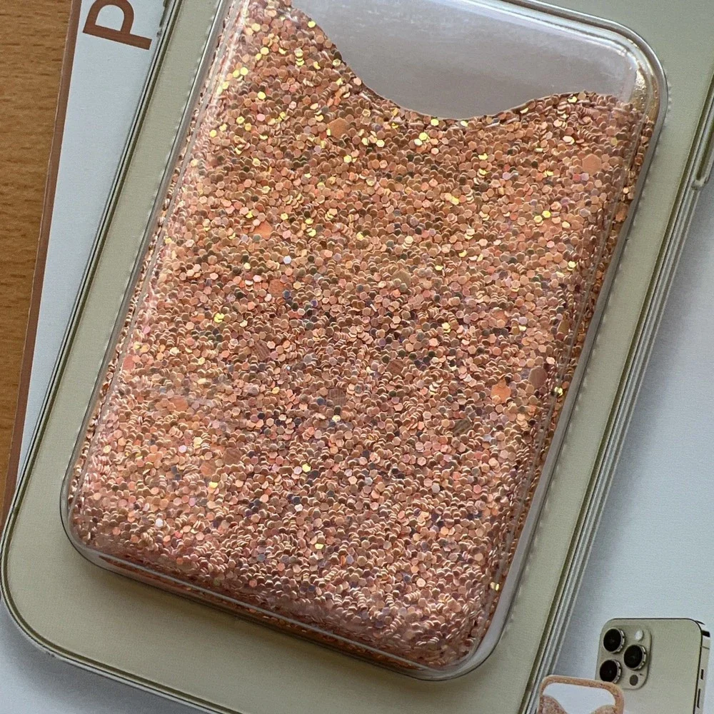 Magnetic‎ Credit Card Holder NEW Phone MagSafe Compatible Glitter Card Holder